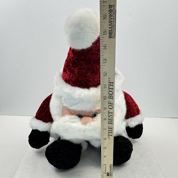 Vtg Main Joy Santa Claus Plush Stuffed Toy Red White Outfit Hat Pom 22" Soft - Picture 8 of 15